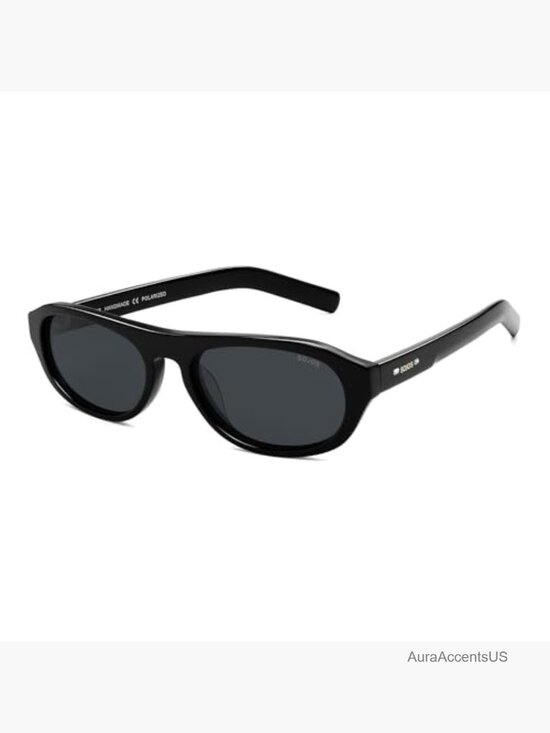 Polarized Oval Sunglasses Unisex Retro UV400 Protection Lightweight Acetate main image 3